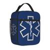 Paramedic EMT Stern des Lebens Isolierte Lunchtasche für Reisen Medizinisches Symbol Leichter Thermokühler Große Größe Bento-Taschen