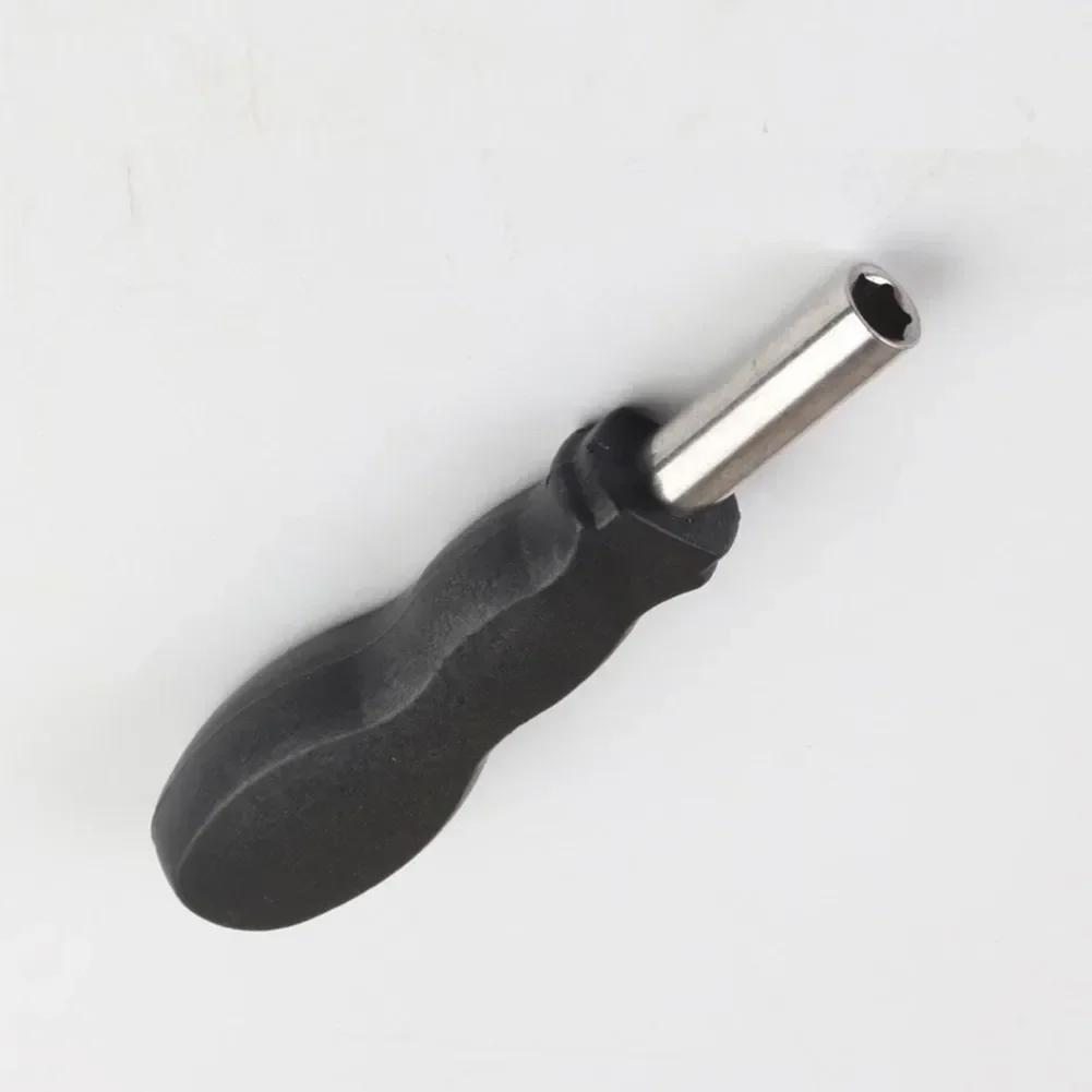 1pc 6.35mm Screwdriver Handle Soft Grip Rubber Hexagonal Screwdriver Bits Portable Replacement Extension Handle Tool 126mm