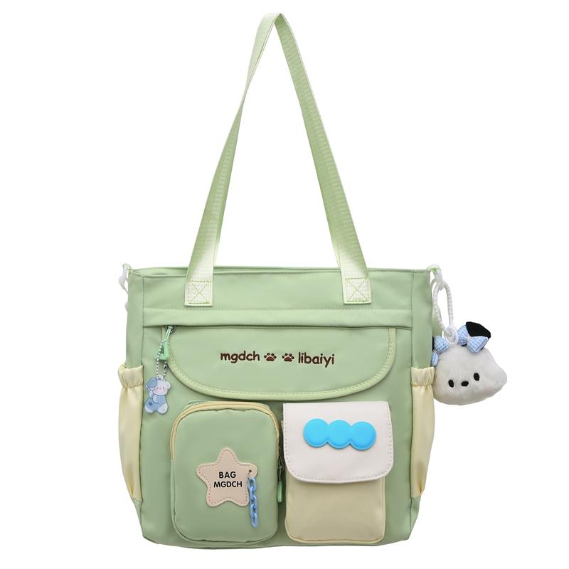 

Жіноча сумка-месенджер Сумка через плече для середньої школи Сумка-тоут Студентська сумка для занять зелений