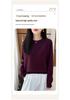 Women's 100% Wool Round Neck Long Sleeve Knitwear - Stylish Slimming Pullover for Autumn/Winter