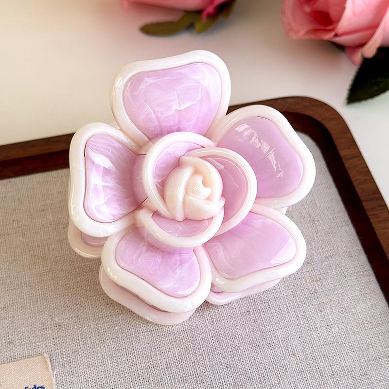 Flower Hair Clip French Style Elegant Women Flower Hair Claw Clip Hairpin Grab Clip Barrettes Headwear Hairgrip Hair Accessories
