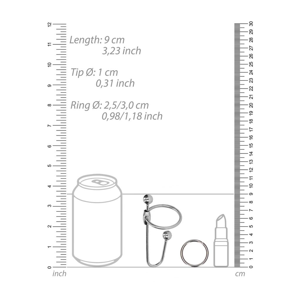 Stainless Steel Urethral Stimulator with Ball - 0.4 / 10 Mm Ouch! by Shots