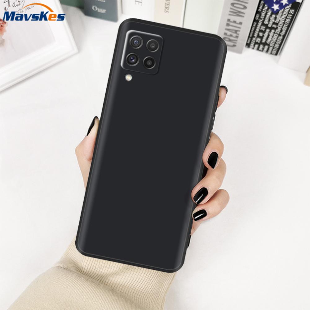 

For Samsung Galaxy M22 Case SM-M225FV Black Bumper Soft TPU Cover For Samsung M32 4G M325FV Case Silicone M 22 M 32 Fundas Cute Samsung M22