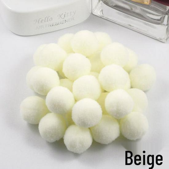 1-3cm High Elasticity Colored Polyester Fluff Balls for Kindergarten 1cm Silk Ball бежевый