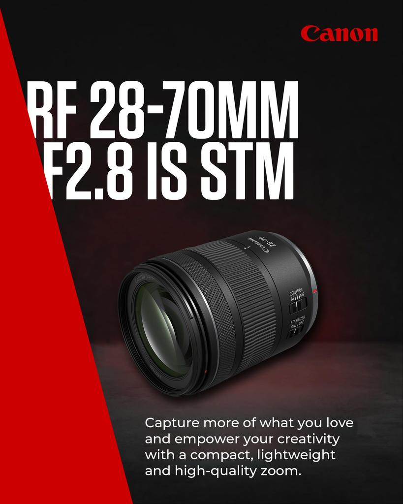 Canon STM Macro Camera Lens Black RF28-70mm F2.8