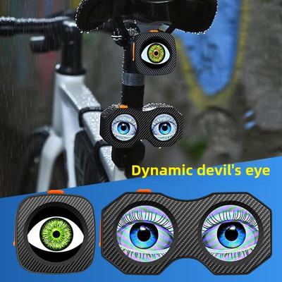 Feu arrière œil de diable pour vélo moto APP, modèle rechargeable, câblage libre, lumière de décoration pour véhicule électrique, décoration de vélo cool
