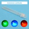 100Pcs LED Emitting Diodes Min F5 5mm Round Lamp Bead 4pin Diffused Bulb RGB Tri-Color Common Cathode Decoration Atmosphere Neon