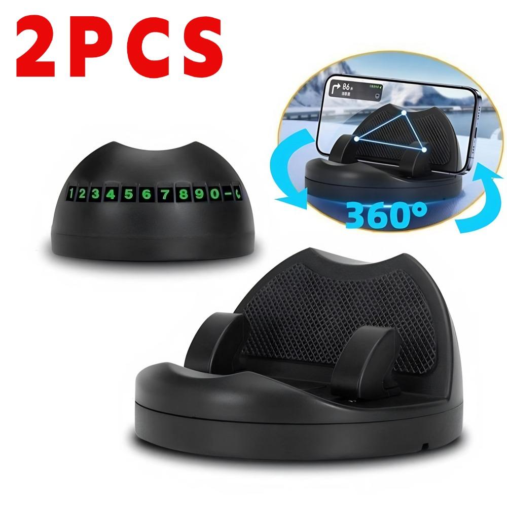 Rotatable Car Phone Holder Stand Desk Dashboard Sticking Smartphone Support GPS Navigation Car Mount With Parking Phone Number Plate