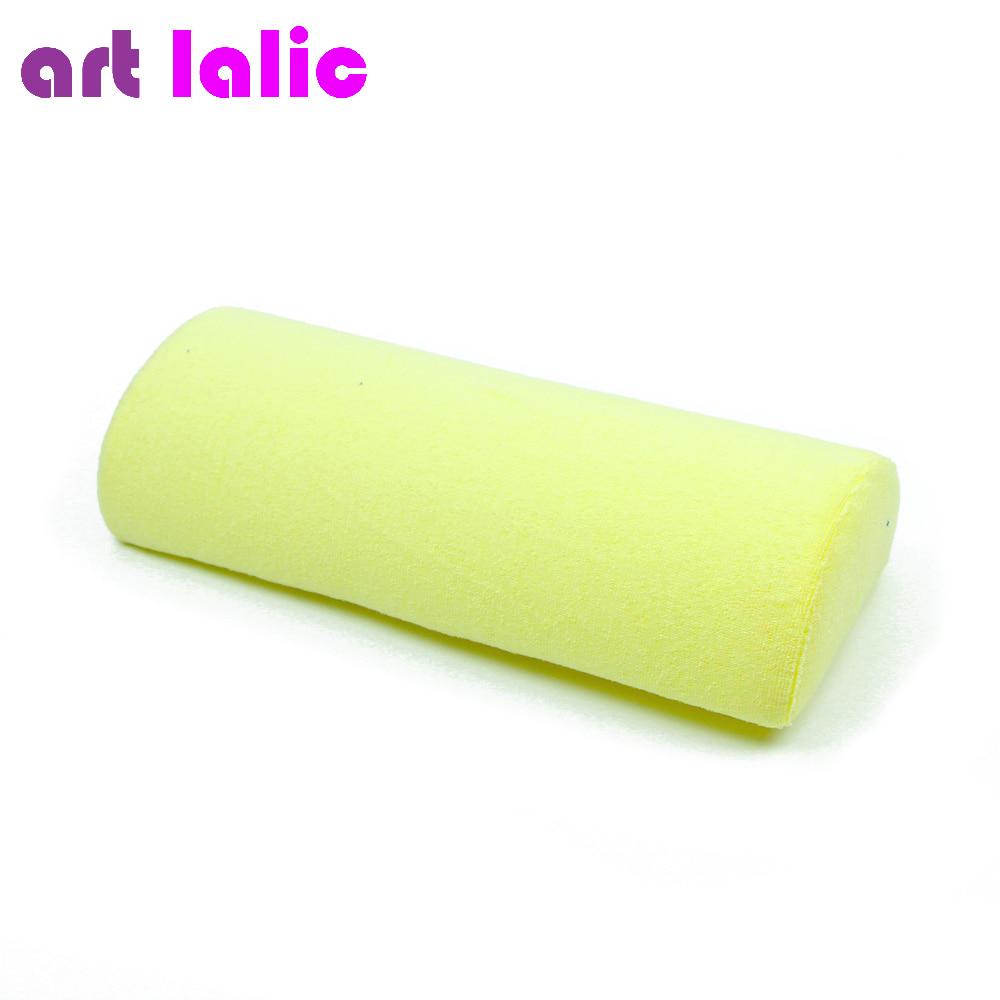 

9 цветов, удобный дизайн ногтей, держатель для рук, подушка с губкой, подлокотник, маникюрные инструменты жёлтый