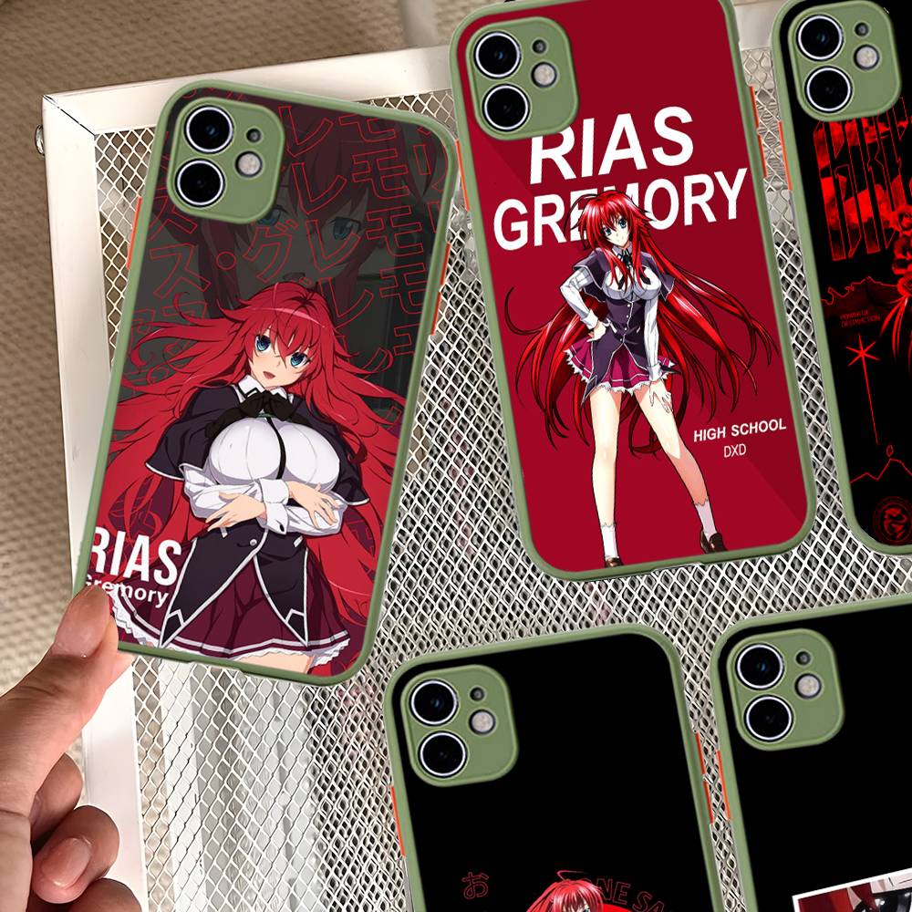 DXD Rias Gremory Mobile Cell For iPhone 11 12 13 14 15 16 Pro Max Plus Matte Translucent Phone Cover