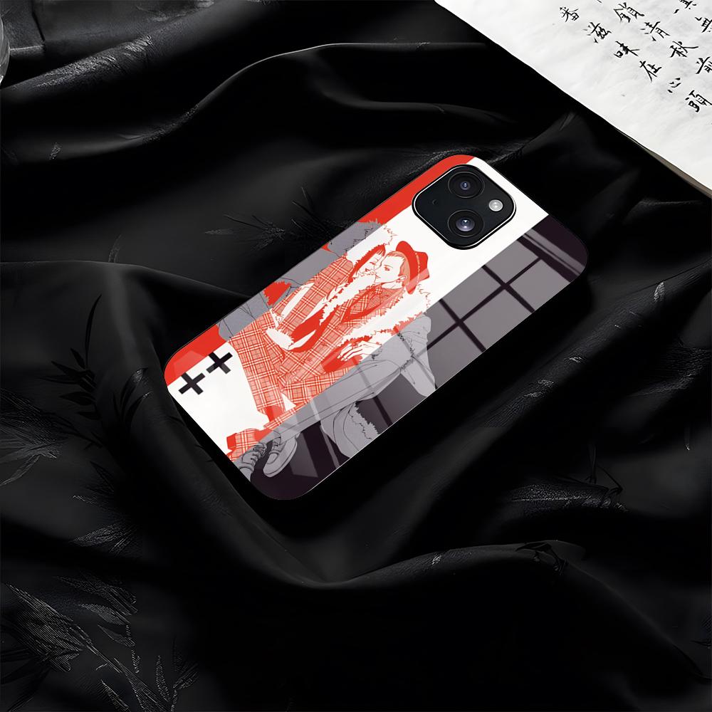 

Чехол для телефона P-Paradise K-Kiss для iPhone 17 Pro Max 16 15 14 Pro Max 13 11 Plus Стеклянная крышка iPhone 13