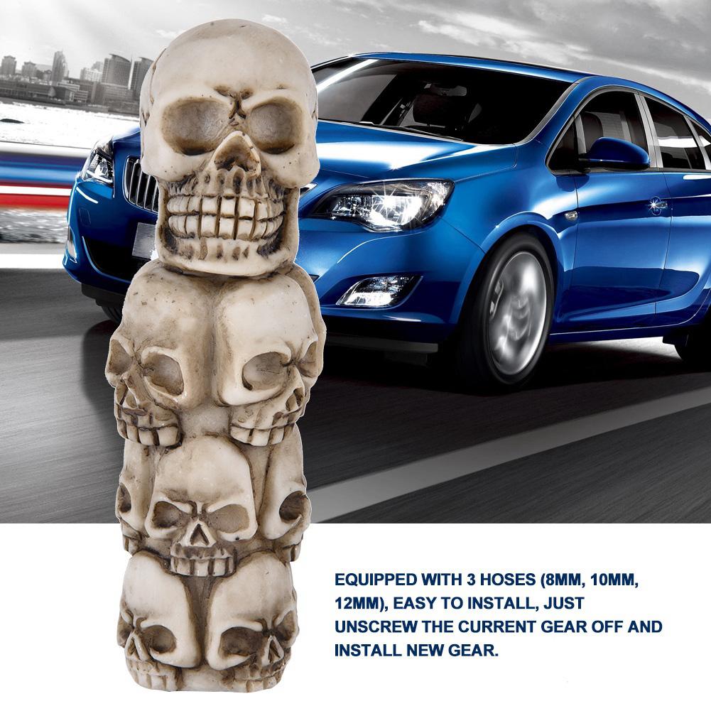 Skeleton Skull Head Many Faces Car Manual Gear Shift Knob Stick Lever Shifter Universal