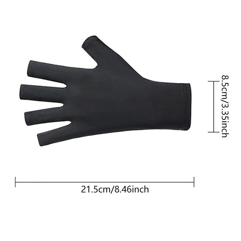 1 Paar Anti-UV-Handschuhe UV-Schutzhandschuh Fingerlos Maniküre Nagelkunst Werkzeug
