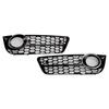 2PCS Honeycomb Front Fog Lamp Cover Grille Grill Fit A5 2007-2011