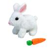 Electric Plush White Rabbits Toy Fluffy Educational Interactive Bunny Toys Suitable for Haunted House Decoration