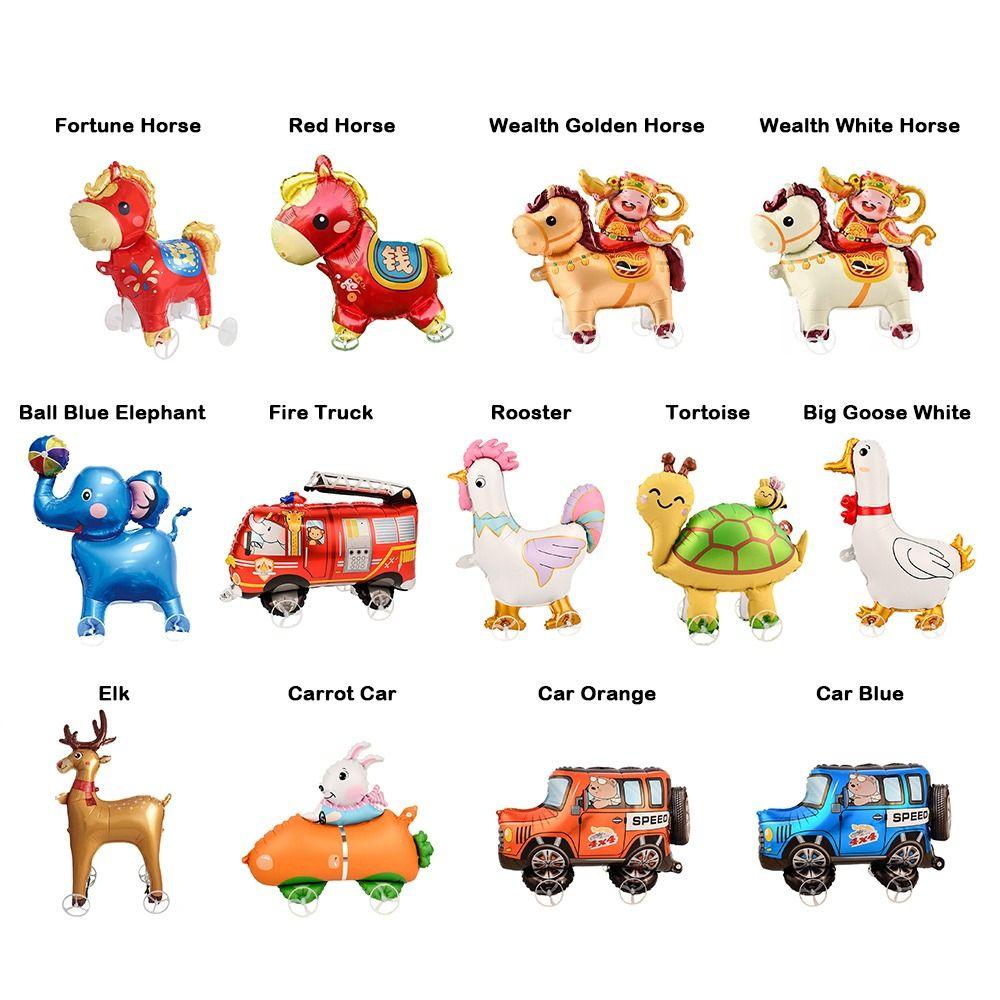 Multi Style 4D Balloons Cute Version Wheeled Pony Balloon  New Year Celebration