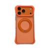 New four-corner airbag ice crystal rotating magnetic suction bracket iPhone 17Pro mobile phone case acrylic apple 16 case