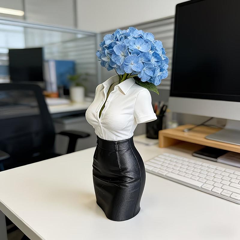 3D Printed Office Creative Ornament Ol Professional Half-Body Statue Vase Desk Art Decor Ideal For Stress Relief