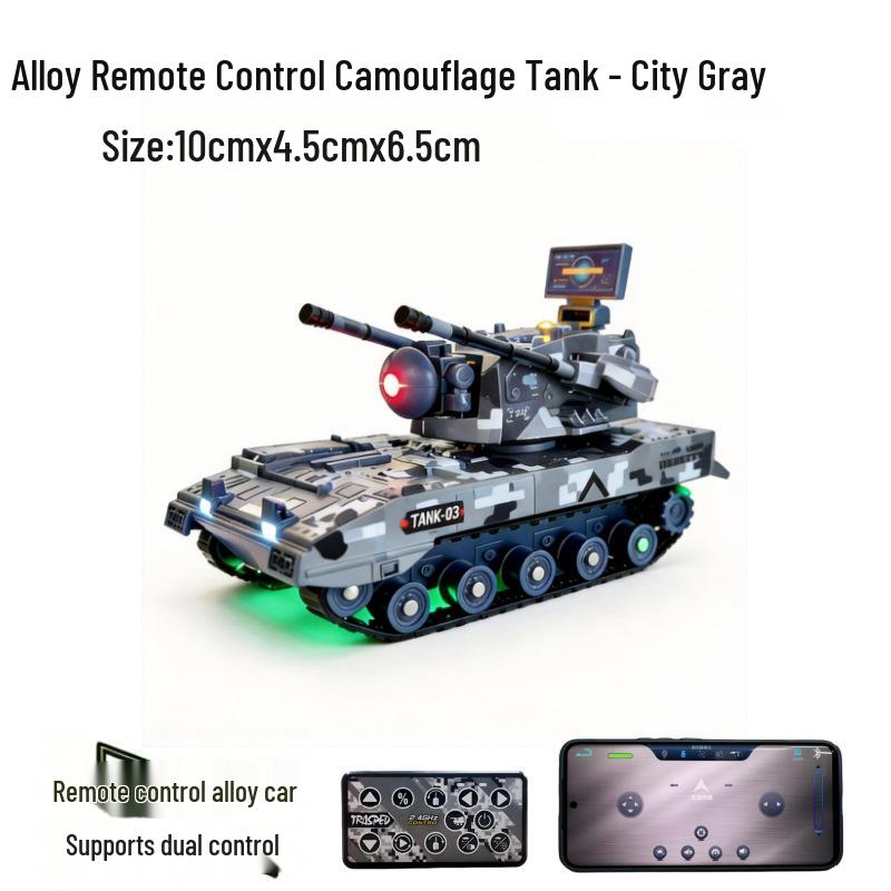 Children's Alloy Mini Tank Toy - Durable Military Model Remote Control Car