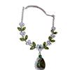 European and American Zircon Flower Teardrop Necklace: Vintage Luxury Clavicle Chain Jewelry Set