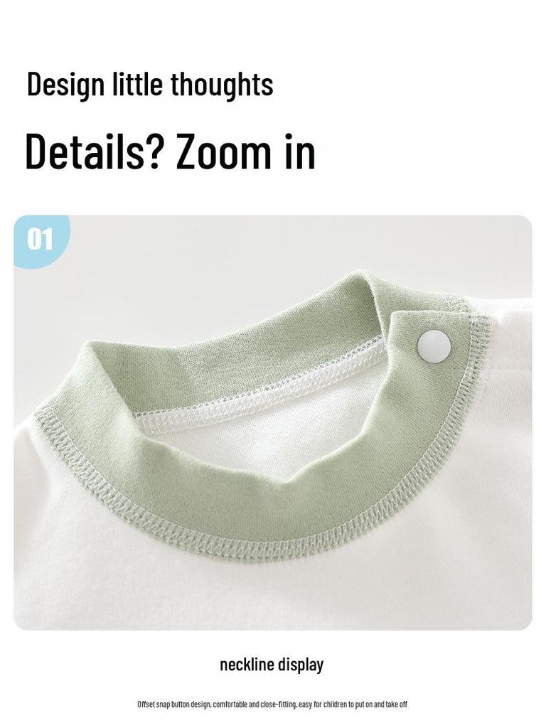 Autumn Baby Pajamas Set - Separate Top & Pants, Unisex Baby Base Layer Clothing for Spring & Autumn