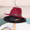 Mode Wolle Herbst Winter Sonnenhut Filz Trilby Jazz Kappe Hut mit breiter Krempe