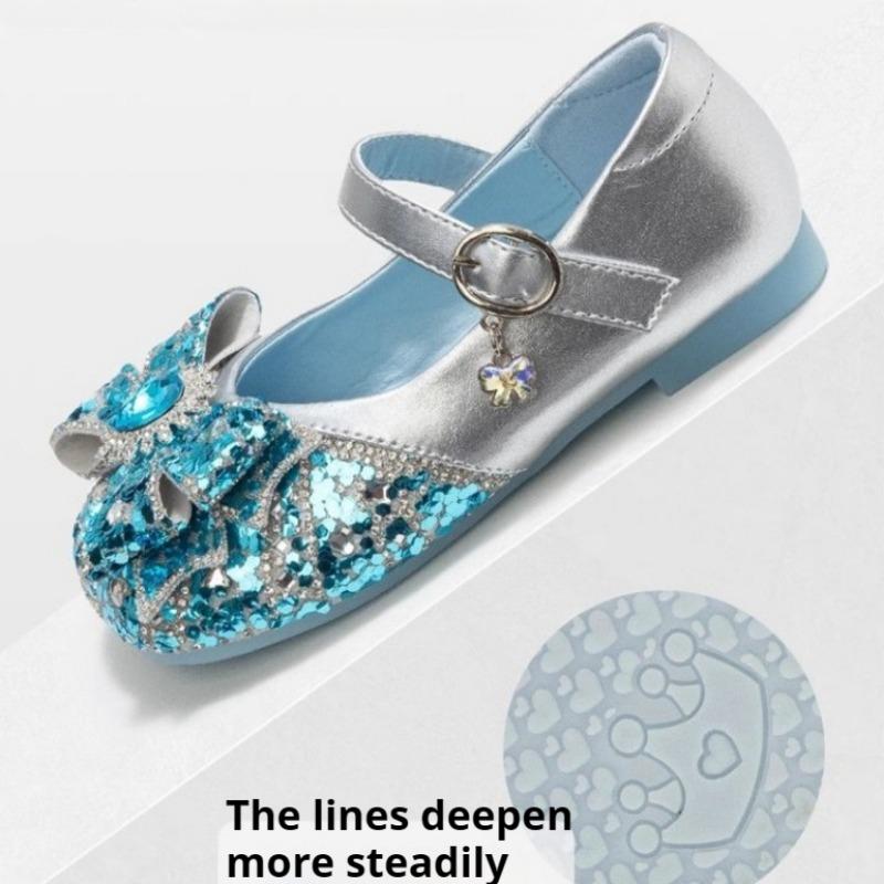 Dívčí boty Dětské princeznovské boty Lesklé křišťálové boty Aisha Malé kožené boty Dětské kamínkové boty na vystoupení