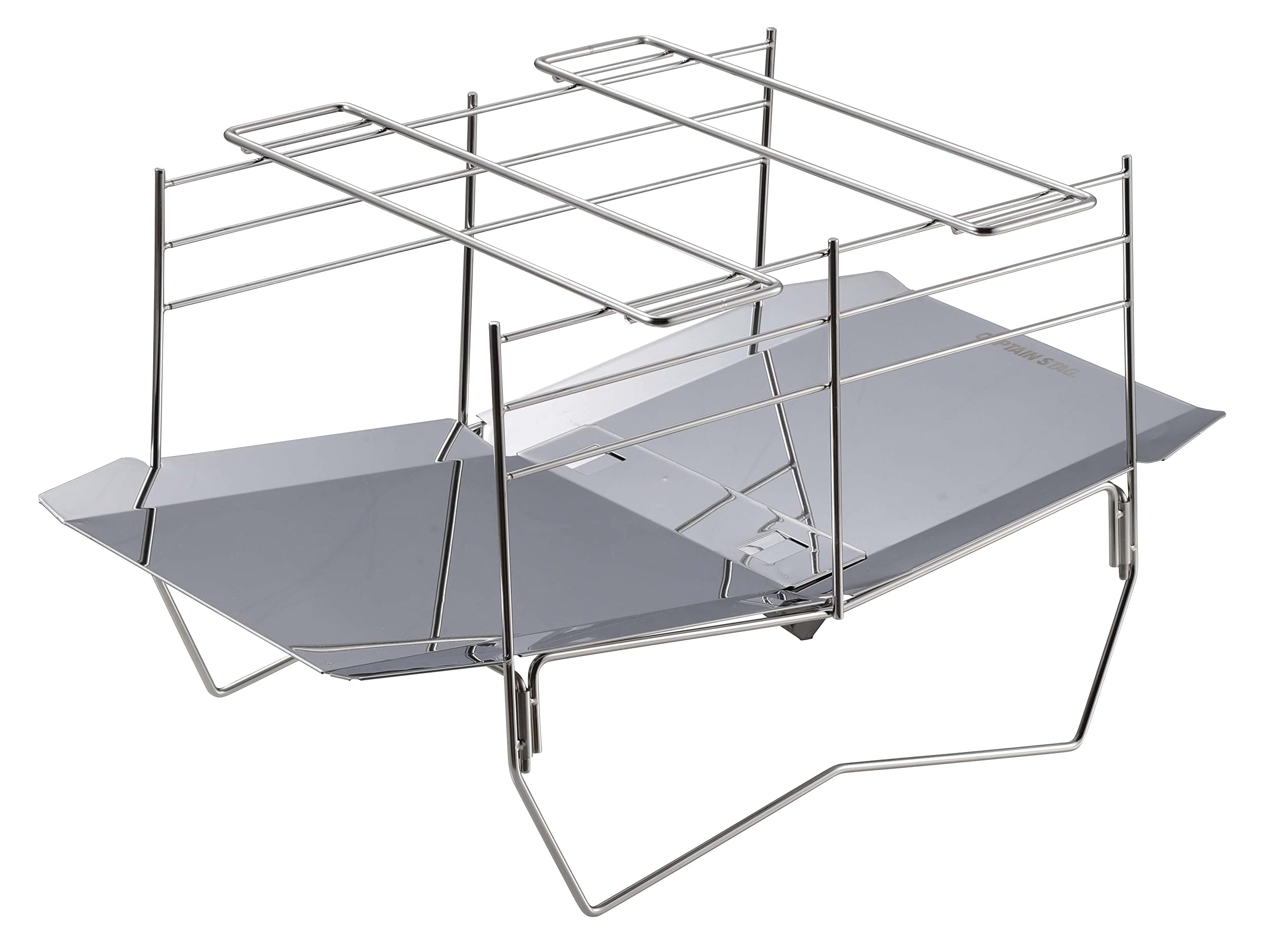 

Captain Stag Solo Light lightweight and compact stainless steel fire pit with storage bag Grill, (UG-93)