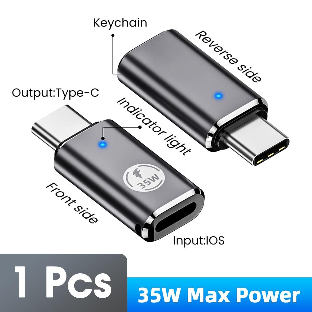 HdoorLink Адаптер типа C для адаптера Lightning Male на Type C Female 35 Вт PD Адаптер быстрой зарядки USB C Конвертер для IPhone 15
