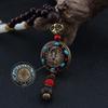 Handmade Nepal Buddhist Mala Bead Pendant Necklace Ethnic Wooden Jewelry Gifts for Women