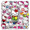 50 Cartoon KT Cat Stickers for Laptop, Suitcase & Phone Decoration