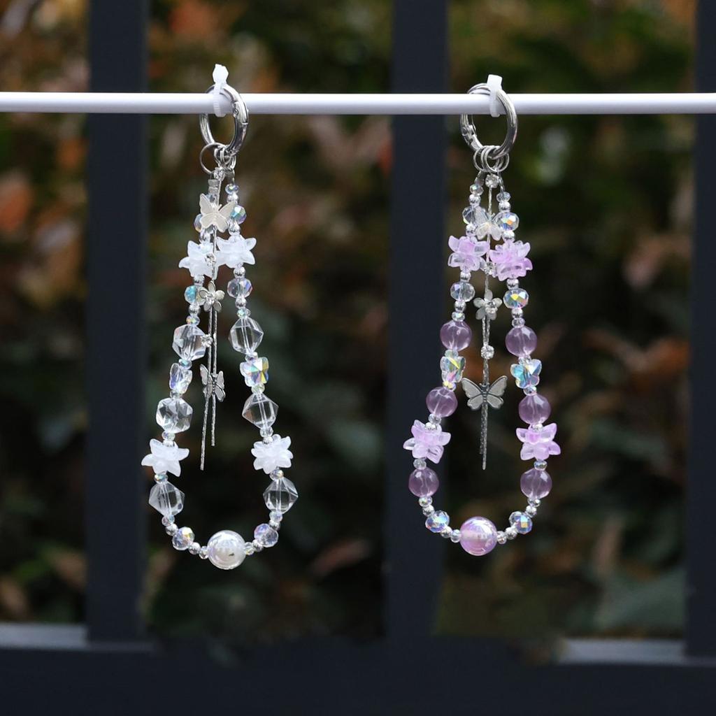Elegant Butterfly Flower Crystal Keychain for Women Fashionable and Durable Keyrinsg Accessory for Bags and Keys