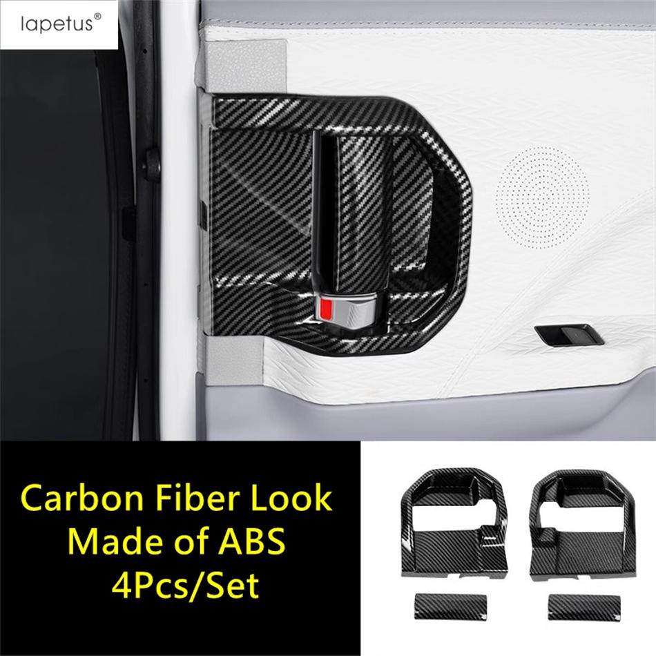 Car Inner Door Handle Bowl Panel Frame Decoration Cover Trim Carbon Fiber Style Accessories For Toyota Sienna XL40 - 2025