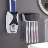 2pcs Automatic Toothpaste Squeezer Toothbrush Holder Set Bathroom Accessories (1 PC Toothpaste Squeezer+ 1PC Toothbrush Holder)