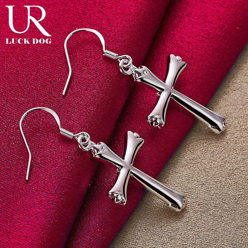 

Срібні хрестики 925 проби. Модні весільні прикраси 4.20*1.80cm