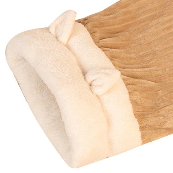 Winter Cat Sleeping Bag Warm Plush Cat Sack with Cute Ears Cozy Cats Cave Bed Pet Hideaway Tunnel Calming Bed for Puppies Kittens Small Pets