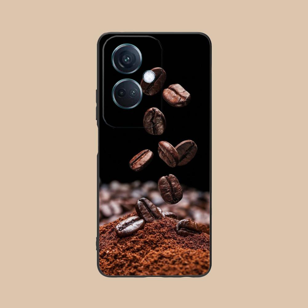 Coffee Beans Matte TPU Mobile Phone Case for OPPO Reno 14 13 12 11 10 9 8 7 6 5 F T Pro 5G Colorful Printing Cover