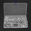 350pcs M4 Flat Head Solid Aluminum Rivets Assortment Kit Length 4/6/8/10/12/16/20mm