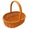 Imitation Rattan Produce Basket Handwoven Look Oval Portable for Kitchen Storage,