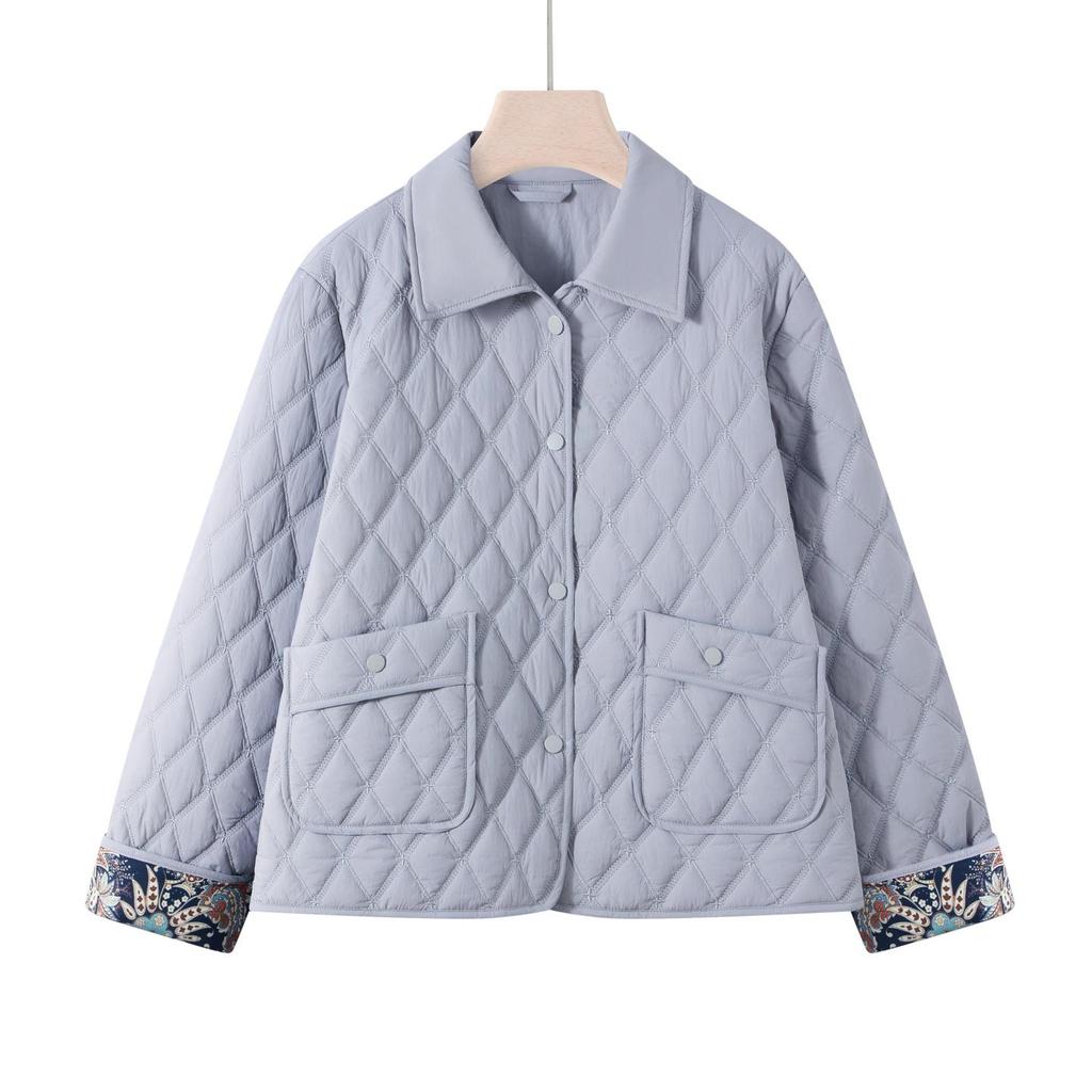 2025 New Plus Size Cotton Jacket for Women: Autumn/Winter Casual Style for Middle-Aged and Elderly Mothers