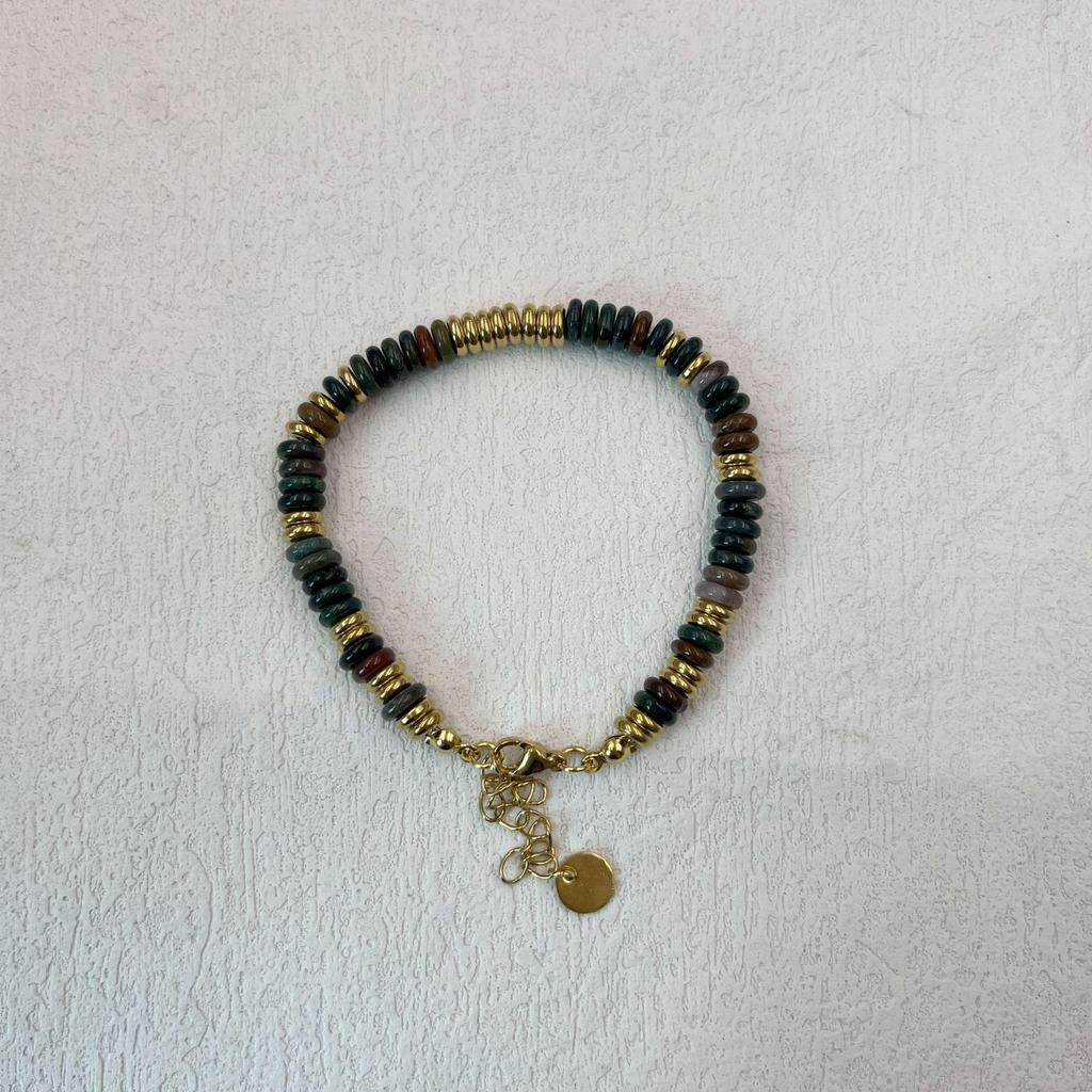 Colorful Semi-Precious Stone Beaded Necklace - Handmade Vintage Clavicle Chain with Optional Multi-Color Design
