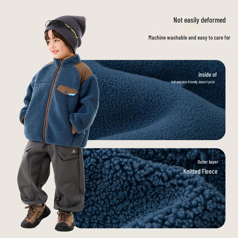 Dudujia Children's Fleece-Lined Winter Jacket