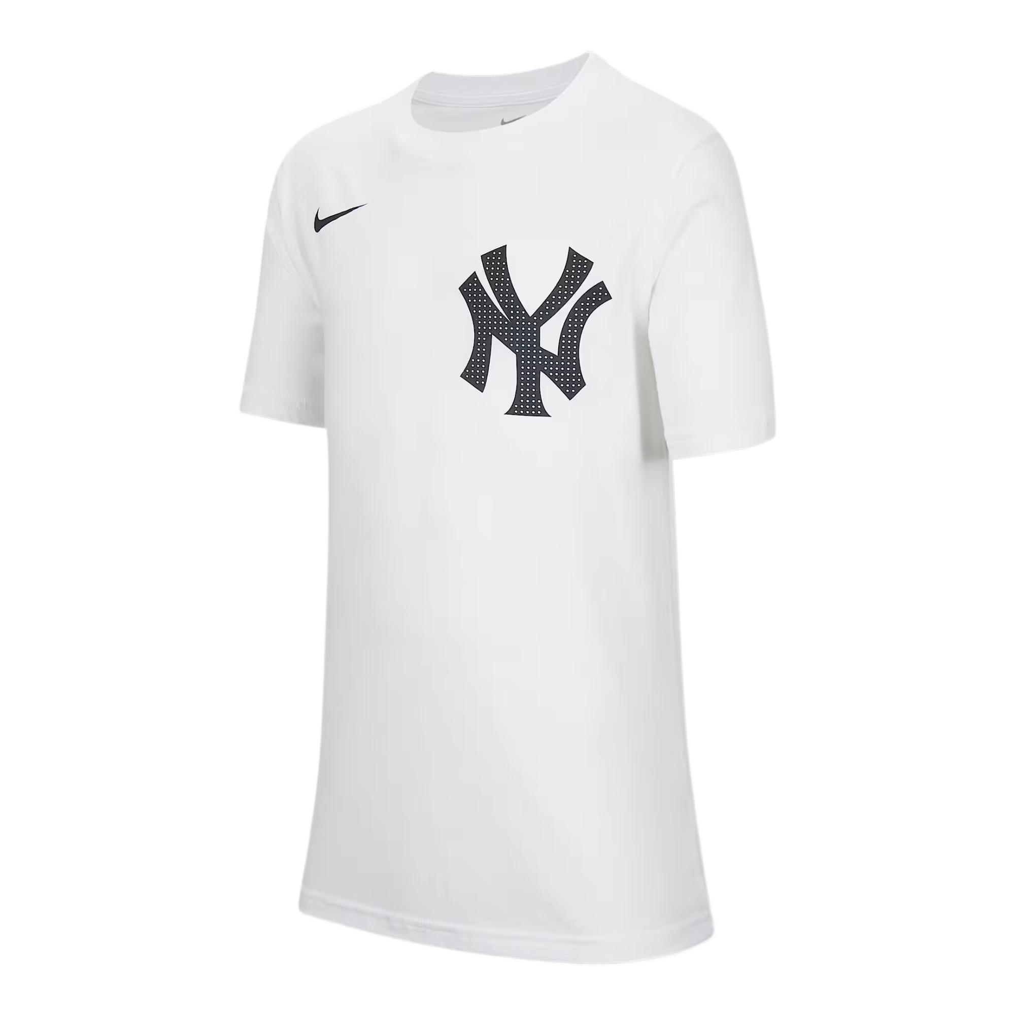 

Nike MLB Collaboration New York Yankees T-Shirt SS25 Aaron Judge Comfortable Fashionable Simple Versatile Short Sleeve Kids Tops White II5451-100 S