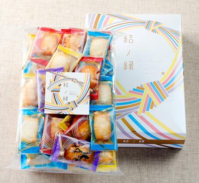 Yui no Enishi Musubinoenishi [Keine Handtasche] Reiscracker Geschenk Einzeln verpackt Vorverpackt Sortiment Geschenk Geschenk Souvenir Süßigkeiten Kagaya Beika