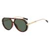 Large Frame Pilot Punk Sunglasses For Women Metal Frame Leopard Print Glasses For Outdoor Driving Oversized Sunglasses For Men