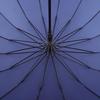 Windproof 16-Rib Large Solid Color Automatic Open Umbrella with Long Handle