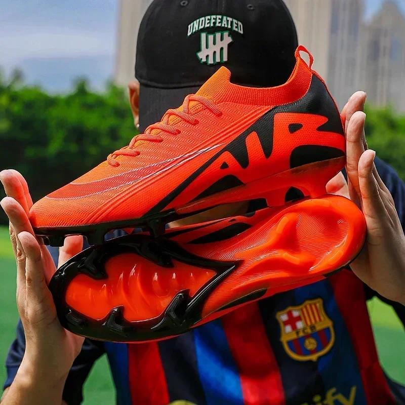 Men's Football Boots Non-Slip Grass Training Sport Ultralight Soccer Shoes Unisex Outdoor Athletic Shoes Breathable Drop Shipping