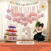 Xiaohongshu First Birthday Balloon Decoration Set for Boys and Girls: Party Background Scene Arrangement