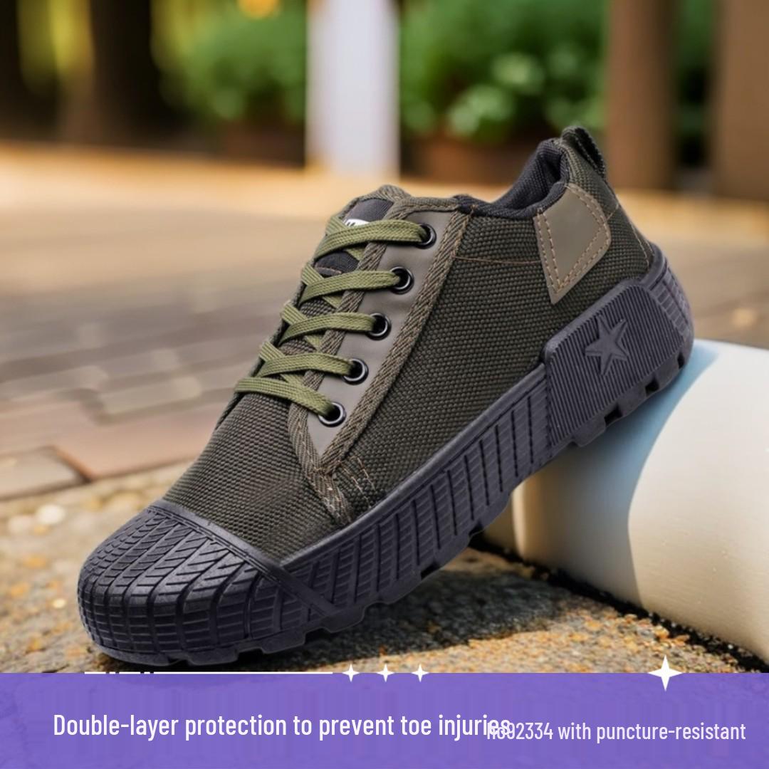 

Мужские прочные парусиновые рабочие туфли с нескользящей подошвой для строительства и сельскохозяйственных угодий 45