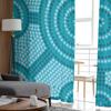 Round Blue Dark Dense Modern Printed Tulle Curtains for Bedroom Balcony Window Decor Creative Fashion Home Sheer